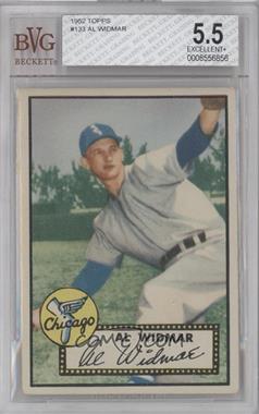 1952 Topps - [Base] #133.1 - Al Widmar (White Back) [BVG 5.5 EXCELLENT+]