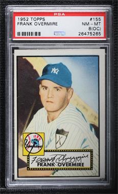 1952 Topps - [Base] #155.1 - Stubby Overmire (White Back) [PSA 8 NM‑MT (OC)]