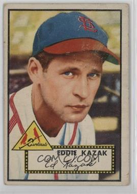 1952 Topps - [Base] #165.1 - Eddie Kazak (White Back) [Poor to Fair]