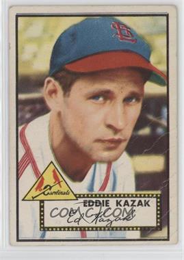 1952 Topps - [Base] #165.1 - Eddie Kazak (White Back) [Poor to Fair]