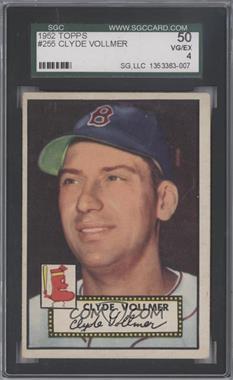 1952 Topps - [Base] #255 - Semi-High # - Clyde Vollmer [SGC 50 VG/EX 4]