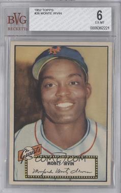 1952 Topps - [Base] #26.1 - Monte Irvin (Red Back) [BVG 6 EX‑MT]