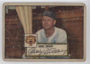 1952 Topps - [Base] #28.2 - Jerry Priddy (Black Back) [Poor to Fair]