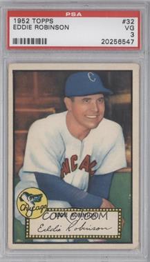 1952 Topps - [Base] #32.1 - Eddie Robinson (Red Back) [PSA 3 VG]