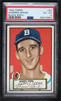 Warren Spahn (Black Back) [PSA 4 VG‑EX]