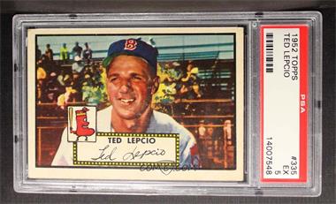 1952 Topps - [Base] #335 - High # - Ted Lepcio [PSA 5 EX]