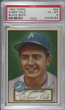 1952 Topps - [Base] #34.2 - Elmer Valo (Black Back) [PSA 6 EX‑MT]