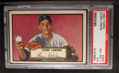 1952 Topps - [Base] #342 - High # - Clem Labine [PSA 6.5 EX‑MT+]