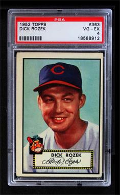 1952 Topps - [Base] #363 - High # - Dick Rozek [PSA 4 VG‑EX]