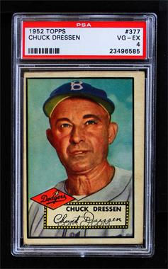 1952 Topps - [Base] #377 - High # - Chuck Dressen [PSA 4 VG‑EX]