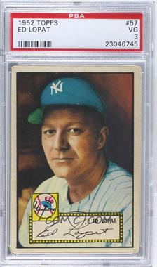 1952 Topps - [Base] #57.1 - Ed Lopat (Red Back) [PSA 3 VG]