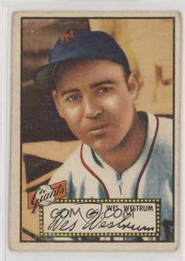 1952 Topps - [Base] #75.1 - Wes Westrum (Red Back) [Good to VG‑EX]