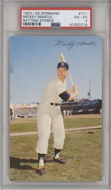 1953-55 Dormand Natural Color Baseball Series - [Base] #111.2 - Mickey Mantle (Batting Stance) [PSA 4 VG‑EX]