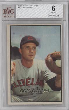 1953 Bowman Color - [Base] #102 - Jim Hegan [BVG 6 EX‑MT]