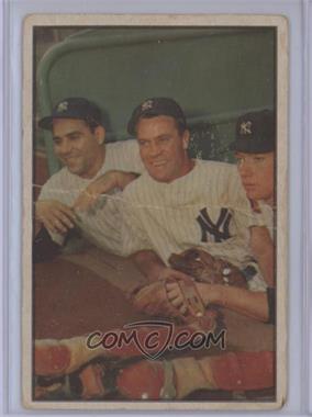 1953 Bowman Color - [Base] #44 - Hank Bauer, Yogi Berra, Mickey Mantle [Poor to Fair]