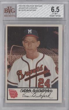 1953 Johnston Cookies Milwaukee Braves - [Base] #3 - Vern Bickford [BVG 6.5 EX‑MT+]