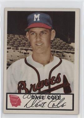 1953 Johnston Cookies Milwaukee Braves - [Base] #6 - Dave Cole