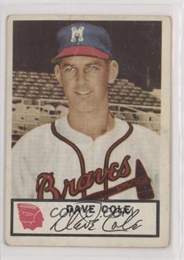 1953 Johnston Cookies Milwaukee Braves - [Base] #6 - Dave Cole