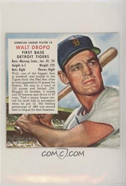 1953 Red Man Tobacco All-Star Team - American League Series - Cut Tab #4.1 - Walt Dropo (Contest Expires March 31, 1954)