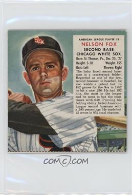 1953 Red Man Tobacco All-Star Team - American League Series - Cut Tab #5.1 - Nellie Fox (Contest Expires March 31, 1954)