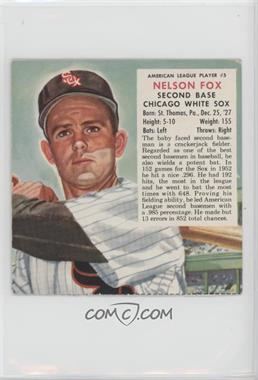 1953 Red Man Tobacco All-Star Team - American League Series - Cut Tab #5.2 - Nellie Fox (Contest Expires May 31, 1954)