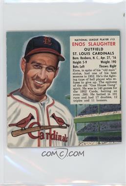 1953 Red Man Tobacco All-Star Team - National League Series - Cut Tab #13.1 - Enos Slaughter (Contest Expires March 31, 1954)