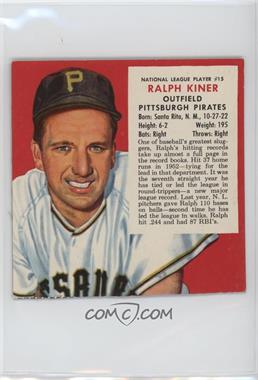 1953 Red Man Tobacco All-Star Team - National League Series - Cut Tab #15.1 - Ralph Kiner (Contest Expires March 31, 1954)