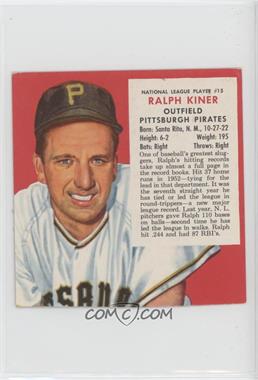 1953 Red Man Tobacco All-Star Team - National League Series - Cut Tab #15.1 - Ralph Kiner (Contest Expires March 31, 1954)