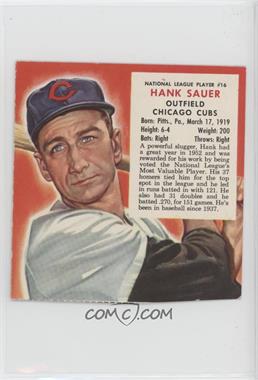 1953 Red Man Tobacco All-Star Team - National League Series - Cut Tab #16.1 - Hank Sauer (Contest Expires March 31, 1954)