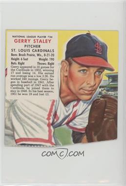 1953 Red Man Tobacco All-Star Team - National League Series - Cut Tab #24.1 - Gerry Staley (Contest Expires March 31, 1954)