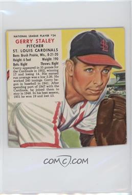 1953 Red Man Tobacco All-Star Team - National League Series - Cut Tab #24.1 - Gerry Staley (Contest Expires March 31, 1954)
