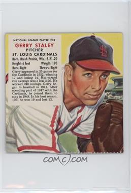 1953 Red Man Tobacco All-Star Team - National League Series - Cut Tab #24.2 - Gerry Staley (Contest Expires May 31, 1954)