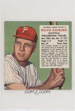 1953 Red Man Tobacco All-Star Team - National League Series - Cut Tab #3.1 - Richie Ashburn (Contest Expires March 31, 1954) [Poor to Fair]