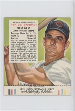 1953 Red Man Tobacco All-Star Team - National League Series #6 - Ted Kluszewski [Good to VG‑EX]