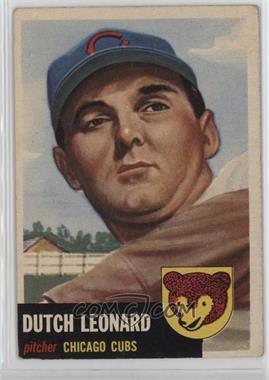 1953 Topps - [Base] #155.2 - Dutch Leonard (Bio Information is White)