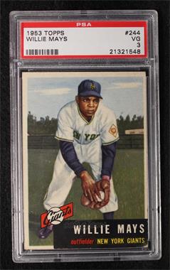 1953 Topps - [Base] #244 - High # - Willie Mays [PSA 3 VG]