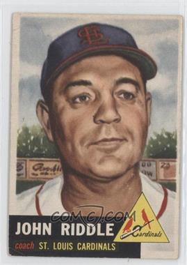 1953 Topps - [Base] #274 - High # - John Riddle [Good to VG‑EX]