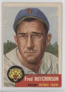 1953 Topps - [Base] #72.2 - Short Print - Fred Hutchinson (Bio Information in White)