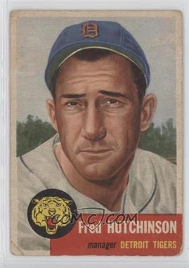 1953 Topps - [Base] #72.2 - Short Print - Fred Hutchinson (Bio Information in White) [COMC RCR Poor]