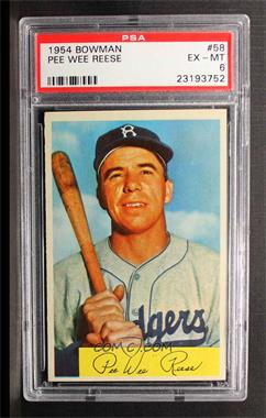 1954 Bowman - [Base] #58 - Pee Wee Reese [PSA 6 EX‑MT]