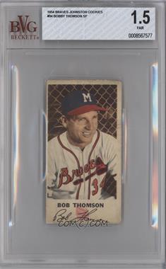 1954 Johnston Cookies Milwaukee Braves - Food Issue [Base] #34 - Bobby Thomson [BVG 1.5 FAIR]