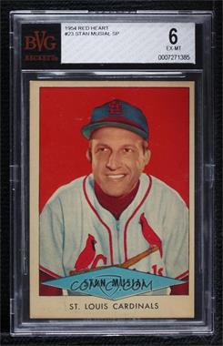 1954 Red Heart - [Base] #_STMU - Stan Musial [BVG 6 EX‑MT]