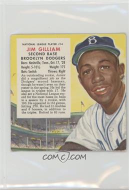 1954 Red Man Tobacco All-Star Team - National League Series - Cut Tab #14.2 - Jim Gilliam (Contest Expires May 31, 1955)