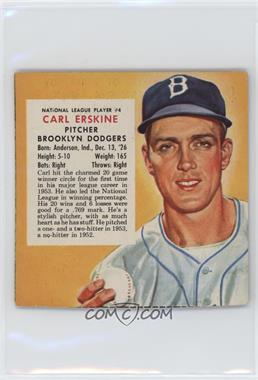 1954 Red Man Tobacco All-Star Team - National League Series - Cut Tab #4.1 - Carl Erskine (Contest Expires March 31, 1955) [Poor to Fair]