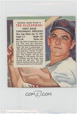 1954 Red Man Tobacco All-Star Team - National League Series - Cut Tab #6.1 - Ted Kluszewski (Contest Expires March 31, 1955)