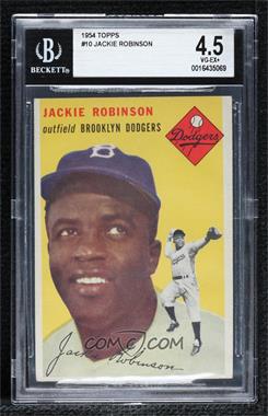 1954 Topps - [Base] #10.1 - Jackie Robinson (White Back) [BGS 4.5 VG‑EX+]