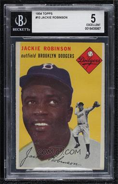 1954 Topps - [Base] #10.1 - Jackie Robinson (White Back) [BGS 5 EXCELLENT]