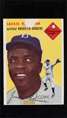 1954 Topps - [Base] #10.1 - Jackie Robinson (White Back) [Poor to Fair]