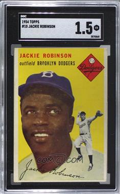 1954 Topps - [Base] #10.1 - Jackie Robinson (White Back) [SGC 1.5 FR]