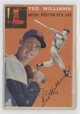 1954 Topps - [Base] #1.1 - Ted Williams (White Back) [Poor to Fair]